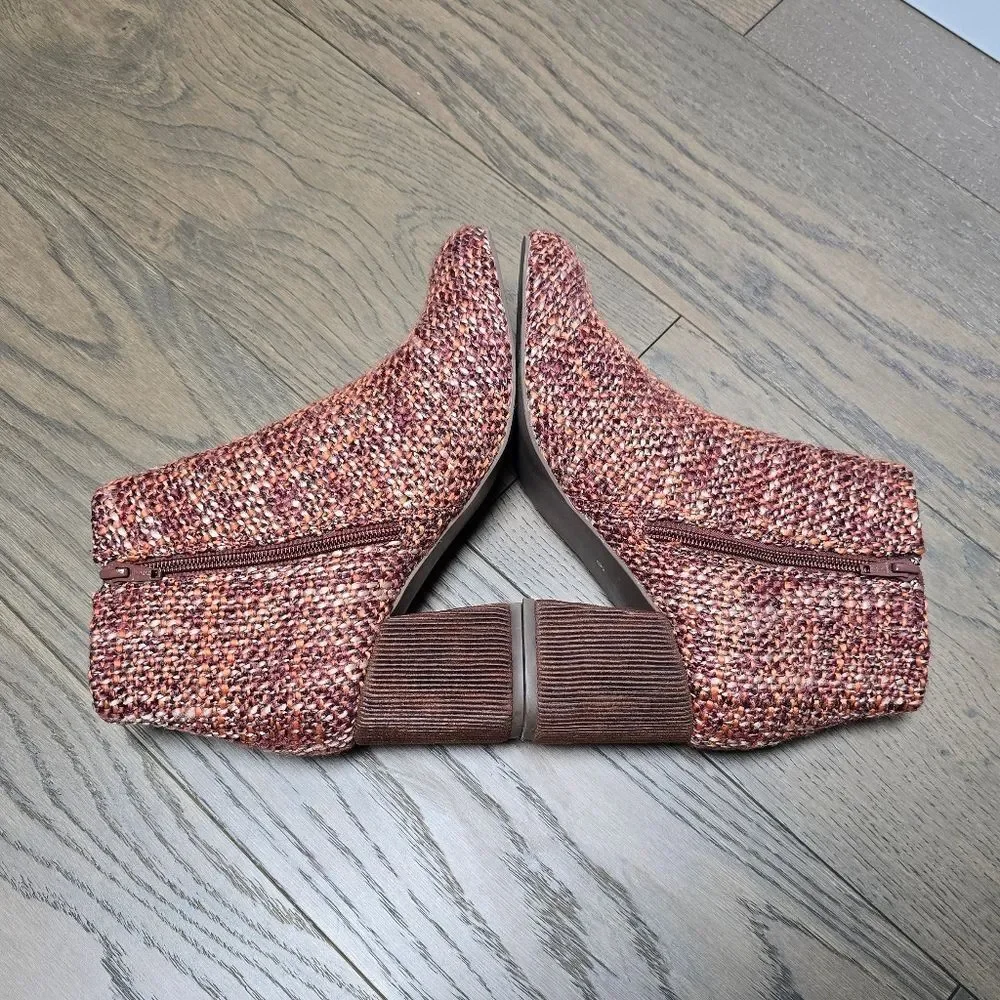 Seychelles Audition Tweed Block Heel Bootie in Whiskey